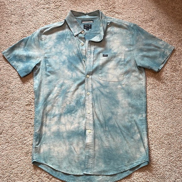 RVCA Men's Small Tie Dye T-Shirt - Combed Cotton With Embroidered Logo - View #3